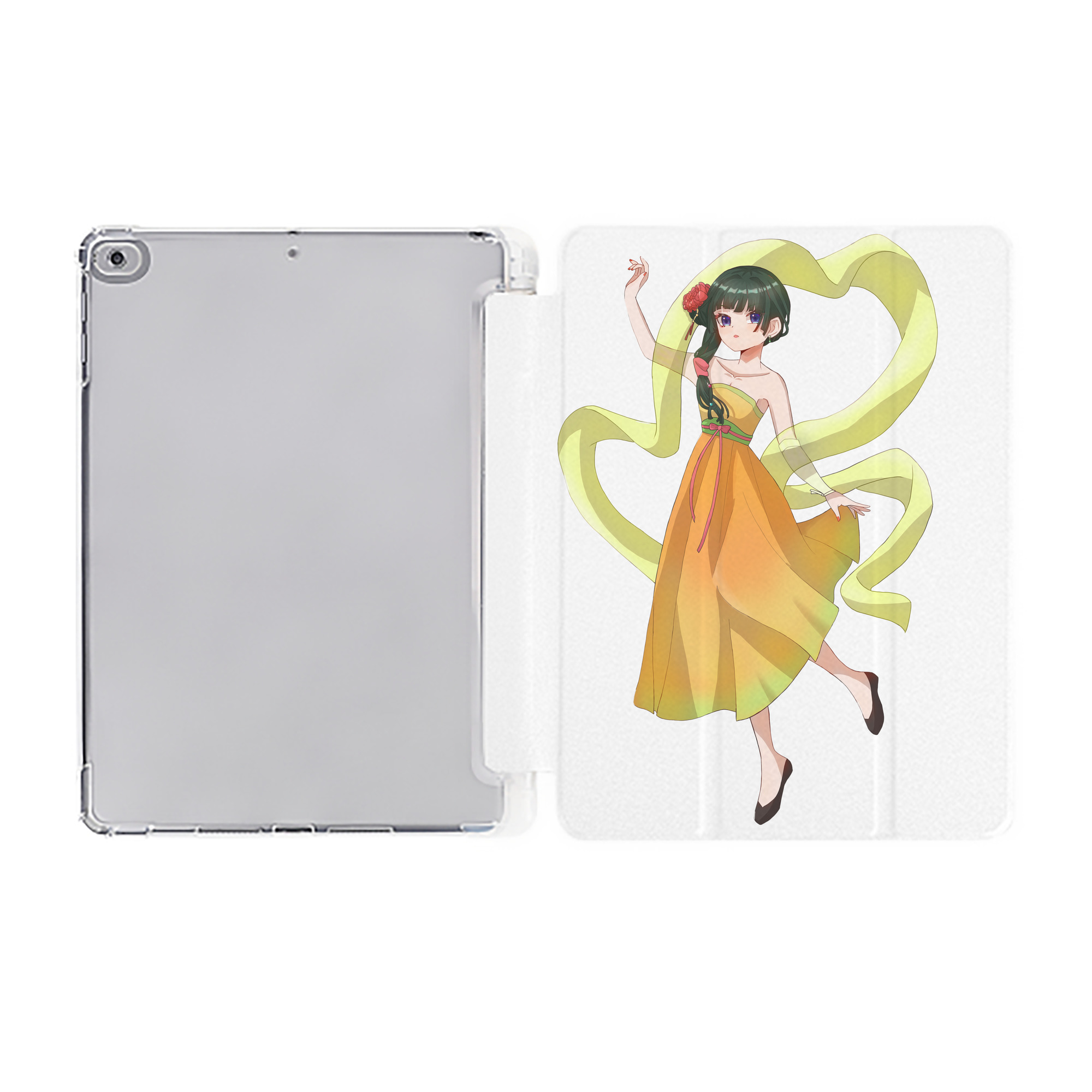 （画像用） 薬屋のひとりごと The Apothecary Diaries IPad ケース ペン収納付き 三つ折りスタンド PUレザー×シリコン 対応機種9.5/10.5/10.9インチ
